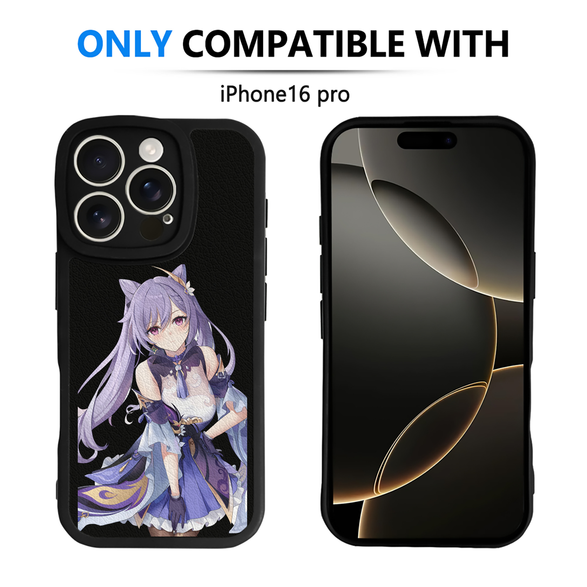 げんし神 刻晴 こくせい genshin Kokusei 【iPhone 16シリーズ対応】シリコンスマホケース（レザー調） 材質：シリコン